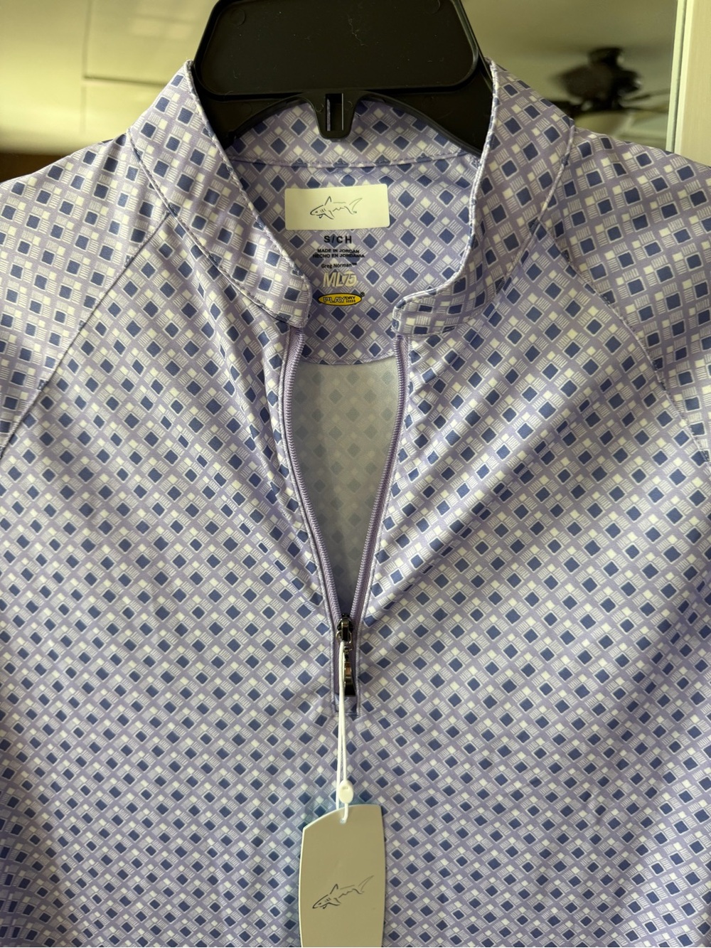 Greg Norman Collection Lavender Geo Print Utility Jacket